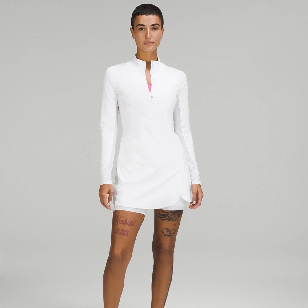 Lululemon Nulux Long Sleeve Tennis Dress White Size 10